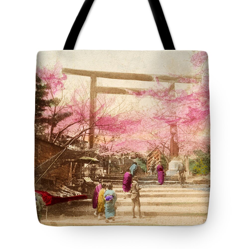Archival Tote Bag featuring the painting Vintage Japanese Art 25 by Hawaiian Legacy Archive - Printscapes