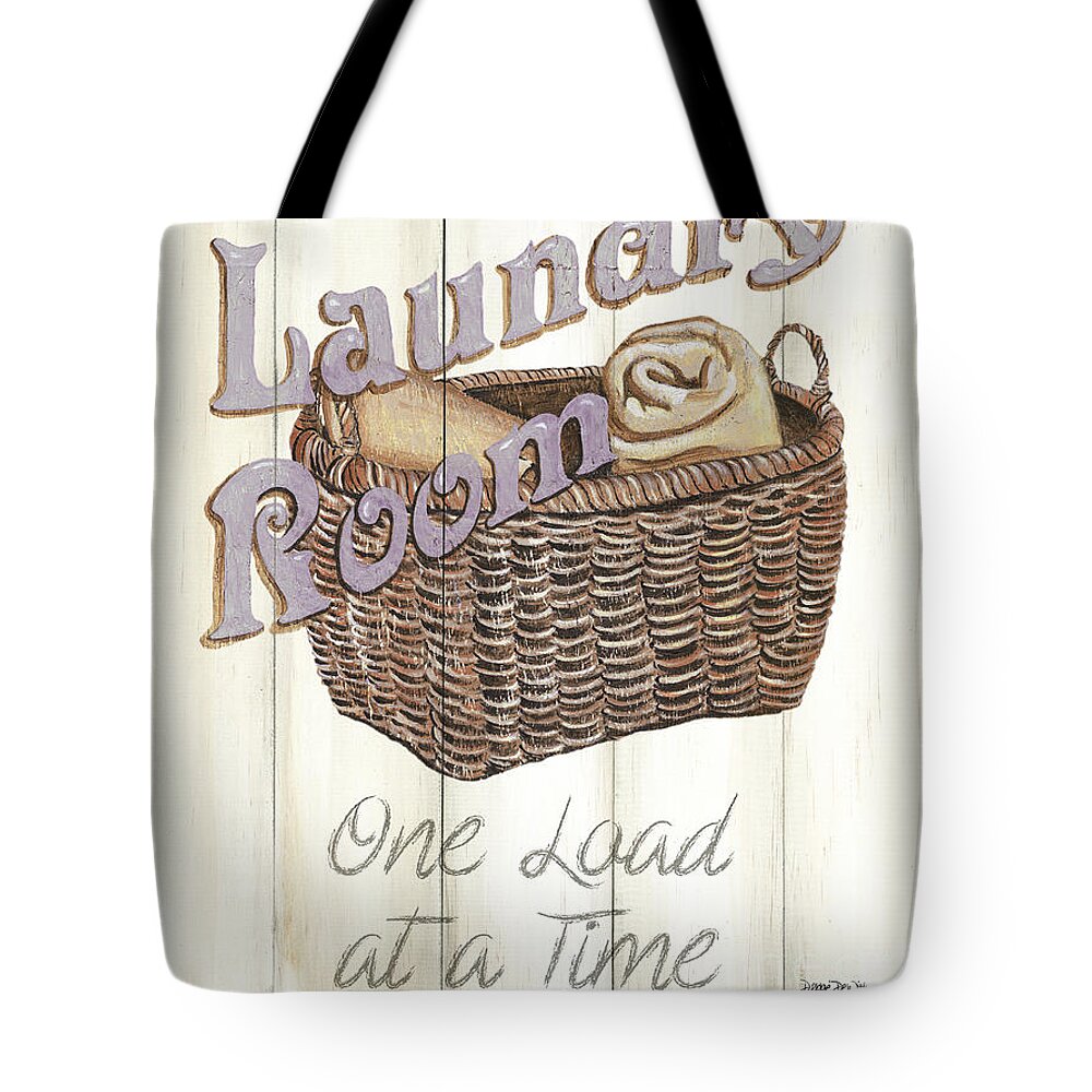 Laundry Tote Bag featuring the painting Vintage Laundry Room 2 by Debbie DeWitt
