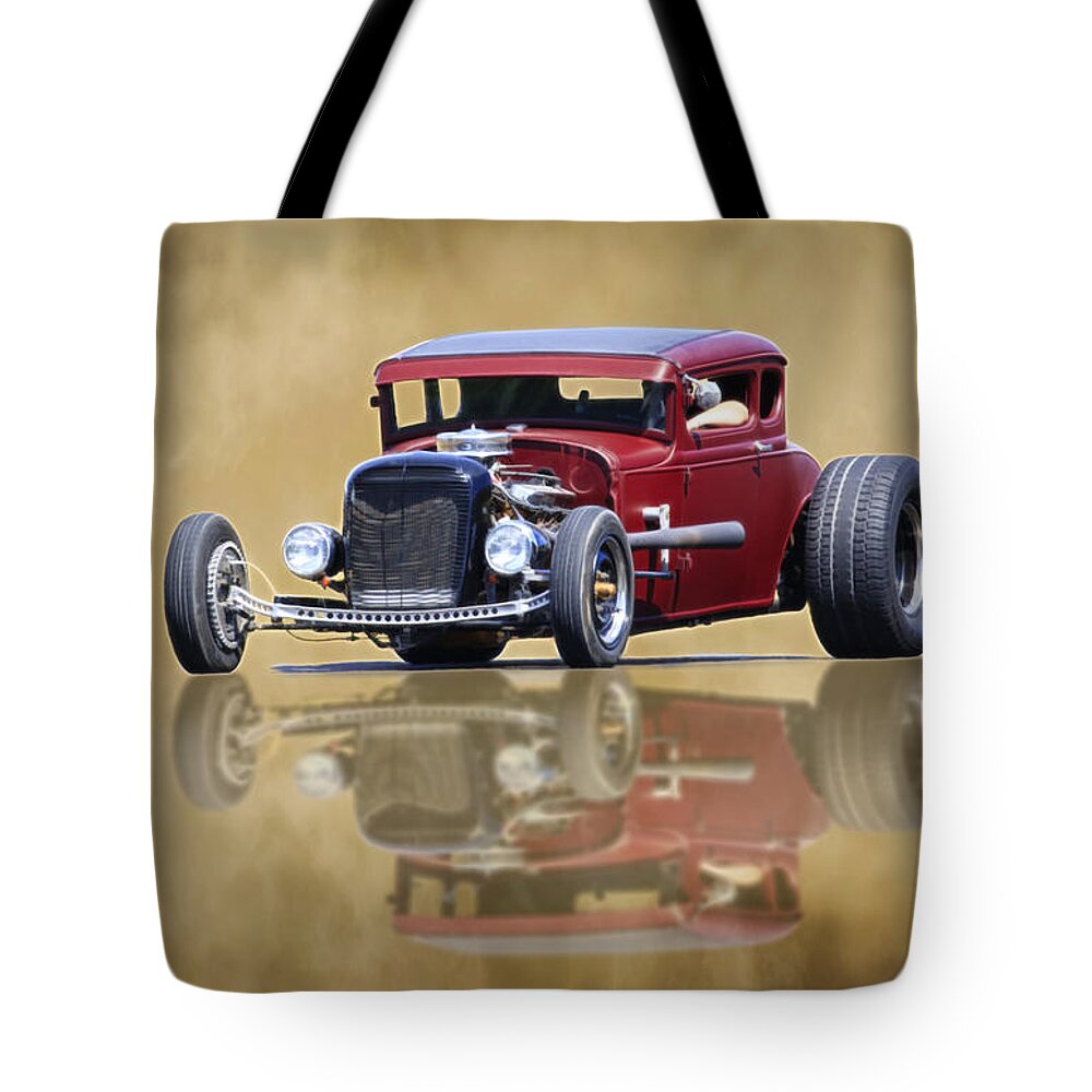 1930 Ford Tote Bag featuring the photograph Vintage Reflection by Steve McKinzie