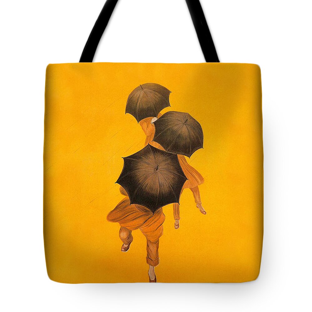 Umbrellas Tote Bag featuring the photograph Vintage Umbrella Ad by Andrew Fare