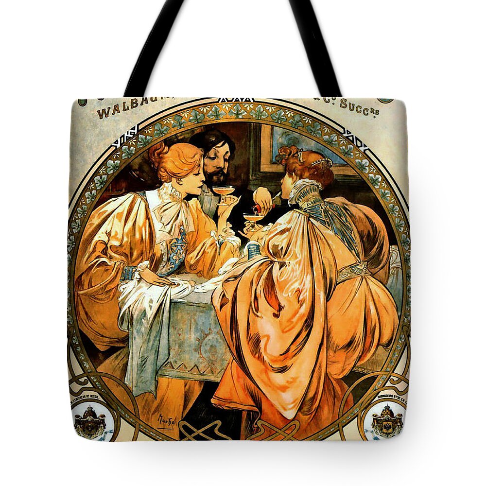 Vintage Wine Advertisement 1901 Tote Bag featuring the photograph Vintage Wine Ad 1901 by Padre Art