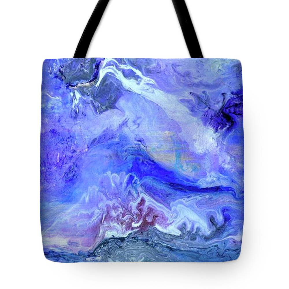 Violet Storm Tote Bag featuring the painting Violet Storm by Debi Starr