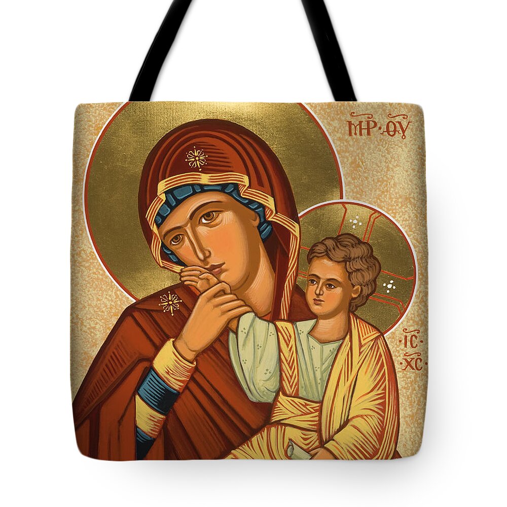 Virgin Of Consolation Tote Bag featuring the painting Virgin of Consolation - JCVOC by Joan Cole