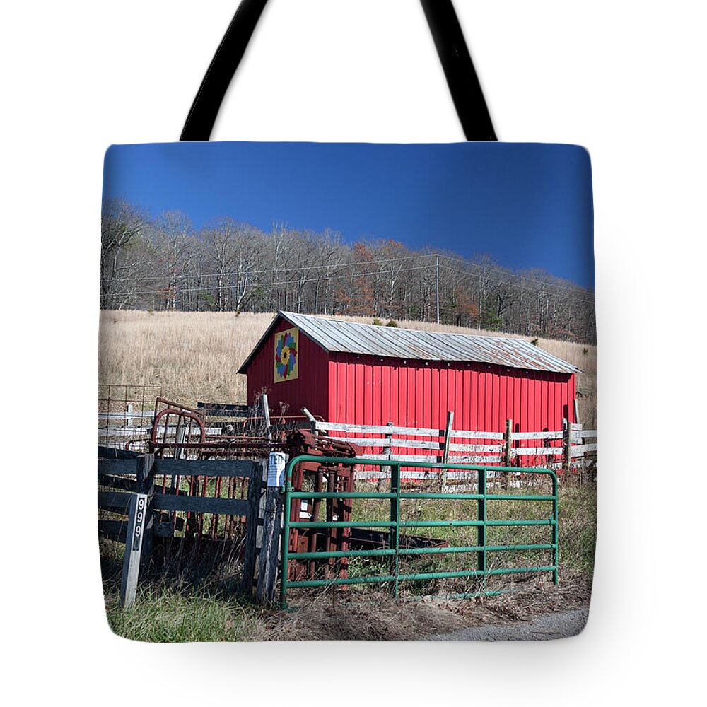 Photograph Tote Bag featuring the photograph Virginia Barn Quilt Series XXIV by Suzanne Gaff