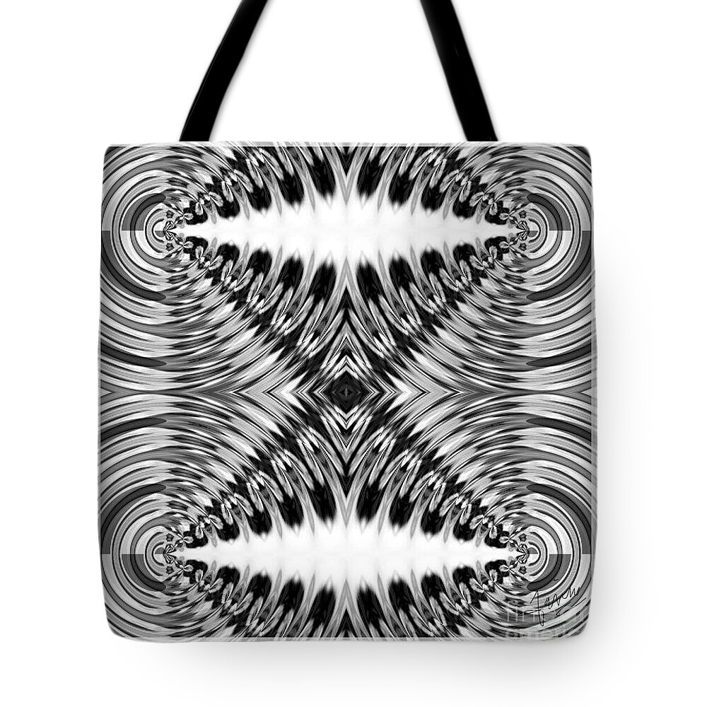 Fania Simon Tote Bag featuring the digital art Virtual Illusion-Mindset by Fania Simon