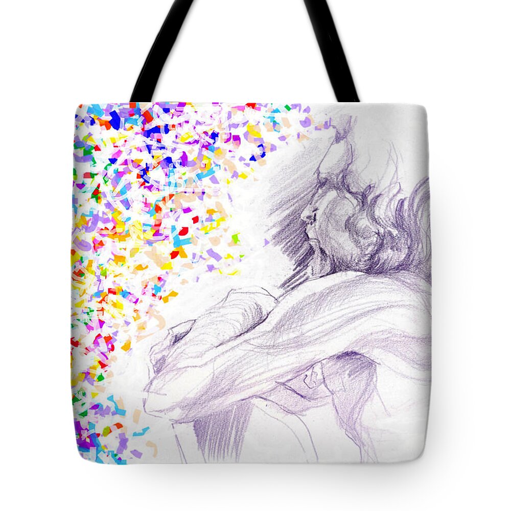 Man Tote Bag featuring the mixed media Visionary by Denise F Fulmer