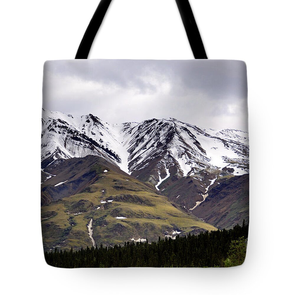 Mountains Tote Bag featuring the photograph Visit Alaska by Lorenzo Cassina