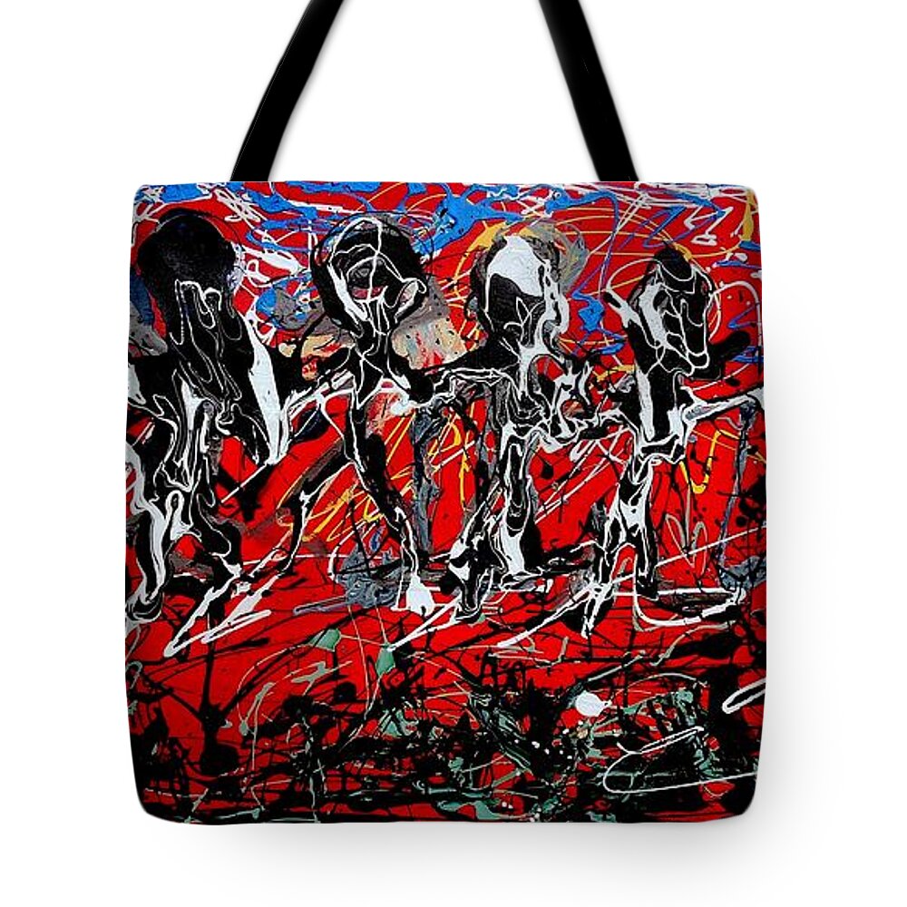  Tote Bag featuring the painting Vitality by Rebecca Flores