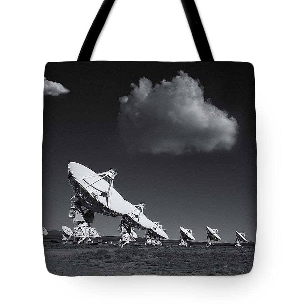 Contact !! Tote Bag featuring the photograph VLA by Carolyn D'Alessandro