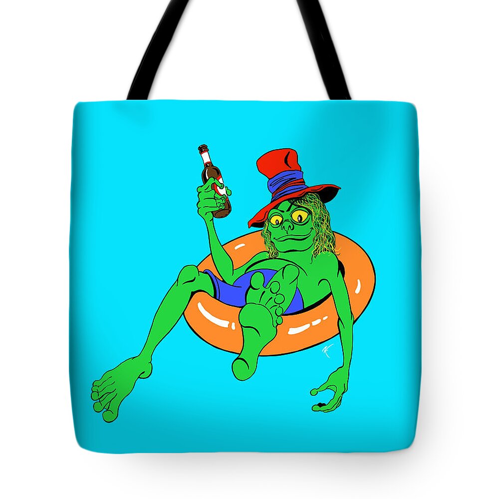 Water Tote Bag featuring the digital art Vodnik by Norman Klein