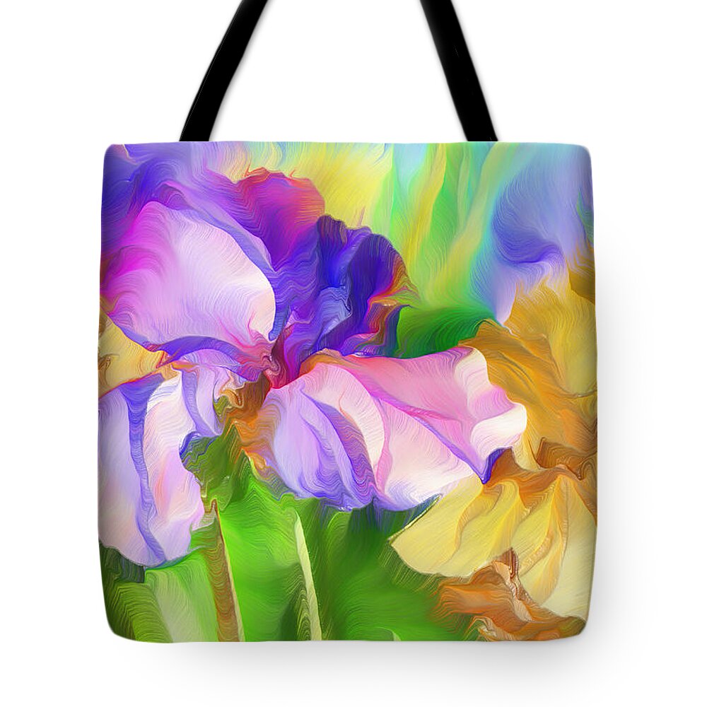 Expressionism Tote Bag featuring the mixed media Voices Of Spring by Georgiana Romanovna