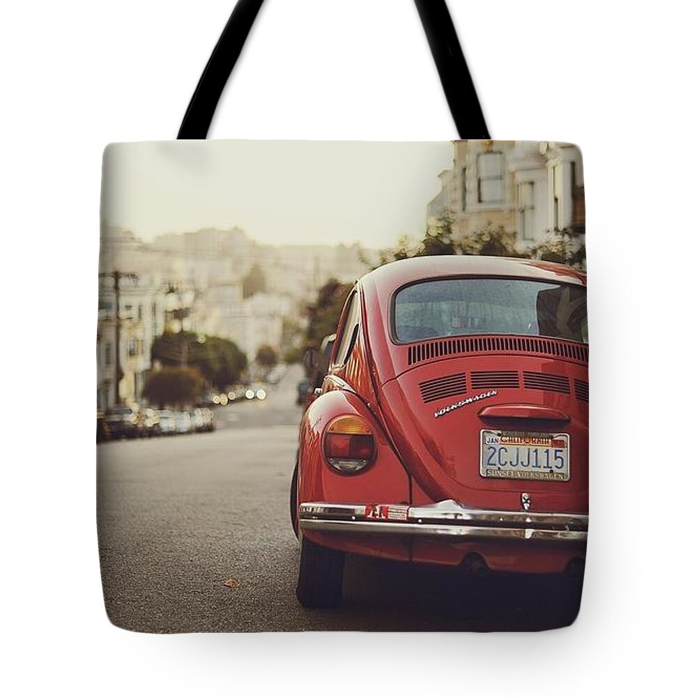 Volkswagen Tote Bag featuring the photograph Volkswagen by Mariel Mcmeeking