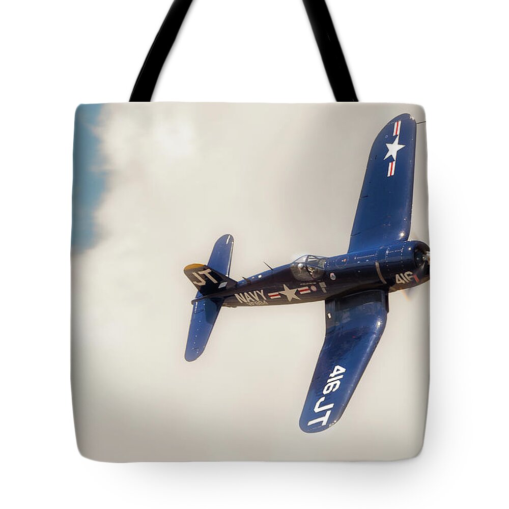 Airplanes Tote Bag featuring the photograph Vought F4U Corsair by Norman Peay