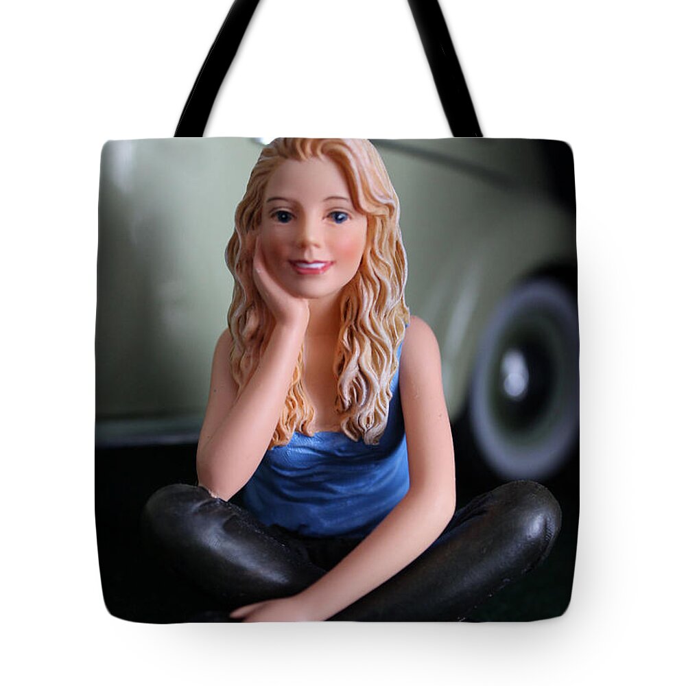 Vw Tote Bag featuring the photograph VW kind of Girl by Jewels Hamrick
