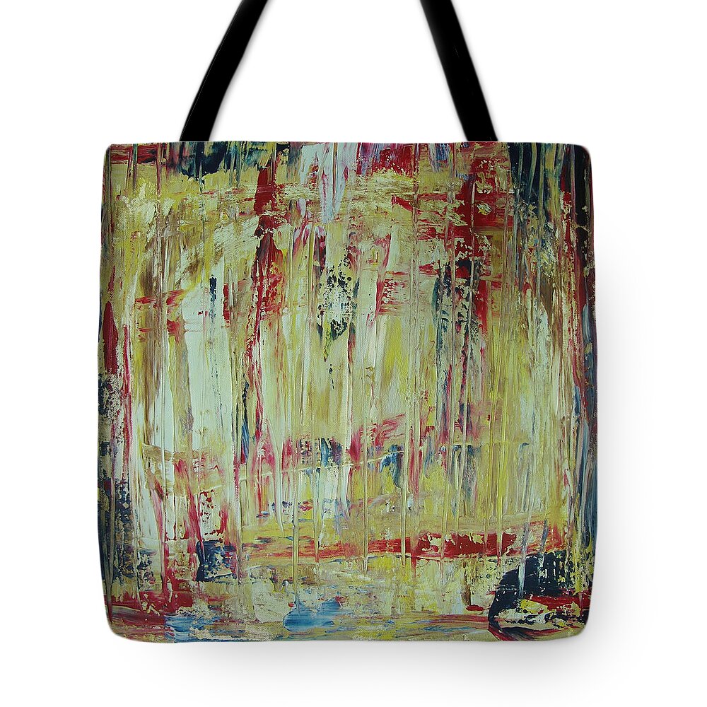 Abstract Painting Tote Bag featuring the painting W14 - once I by KUNST MIT HERZ Art with heart