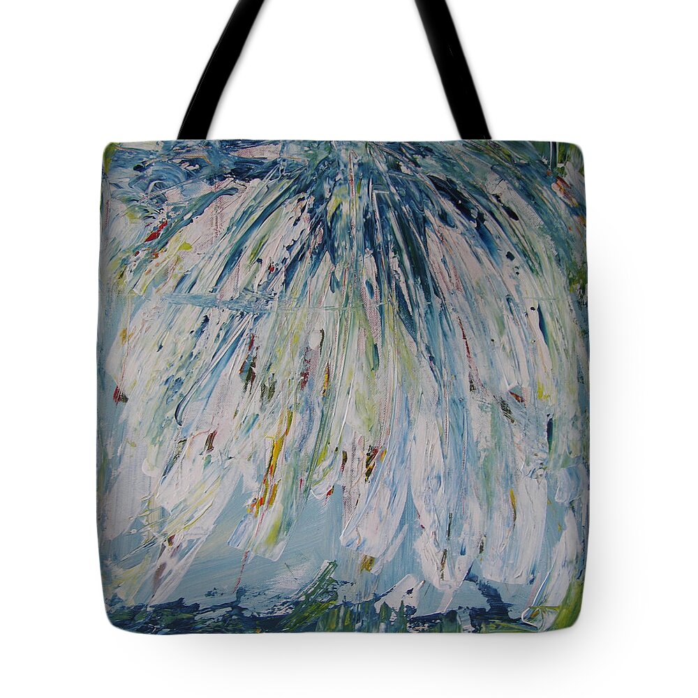 Abstract Painting Tote Bag featuring the painting W24 - foru II by KUNST MIT HERZ Art with heart