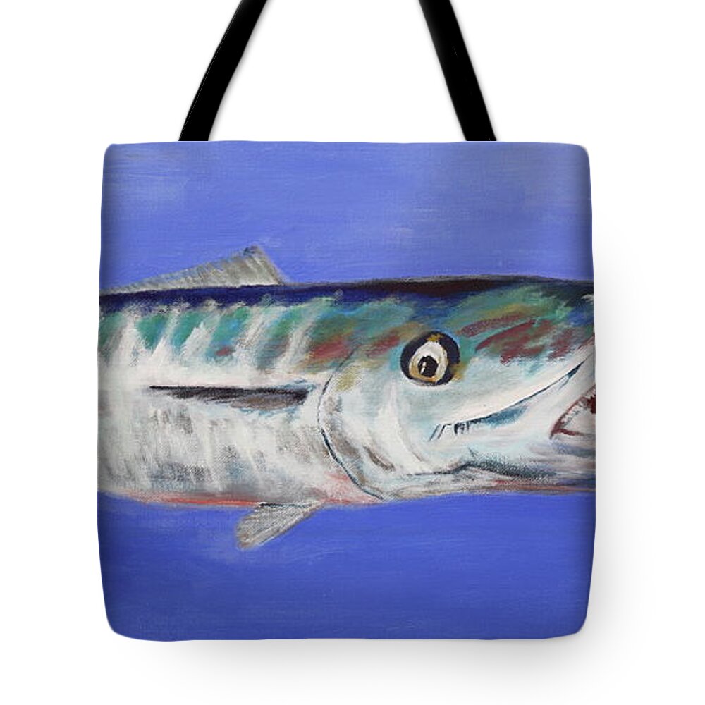 Wahoo Tote Bag featuring the painting Wahoo by Mike Jenkins
