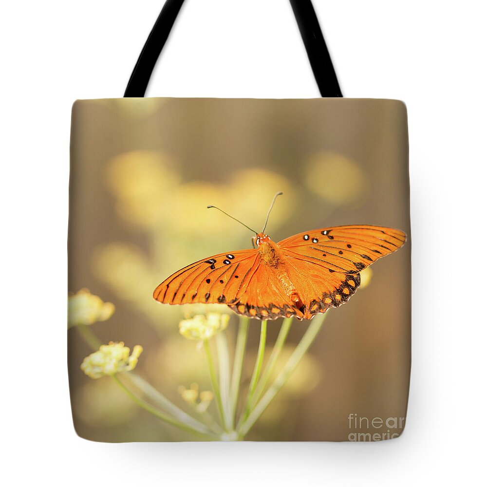Butterfly Tote Bag featuring the photograph Wait Here by Ana V Ramirez