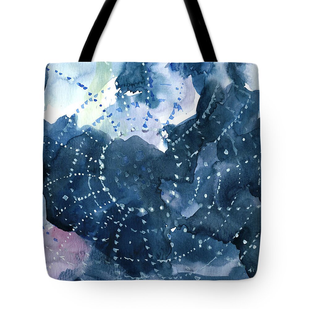 Spider Tote Bag featuring the painting Waiting for a catch by Anil Nene