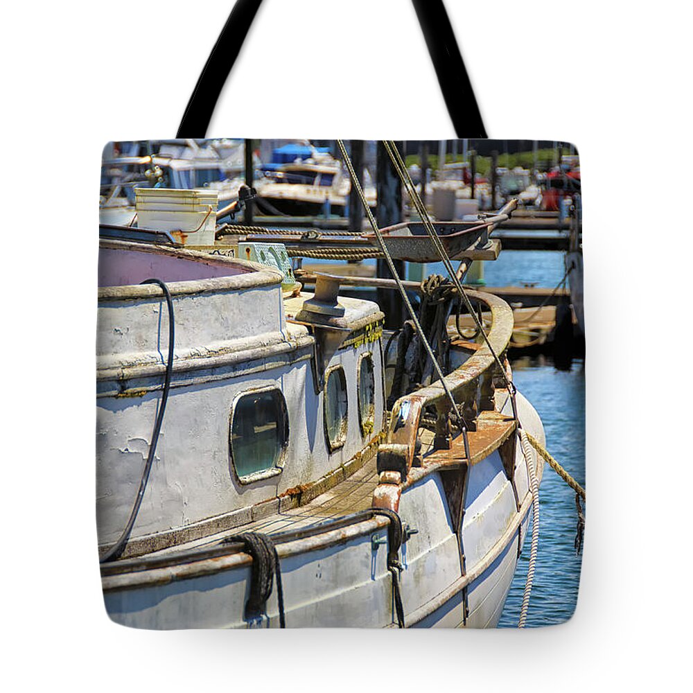 Abandoned Tote Bag featuring the photograph Waiting for repair by Debra Baldwin