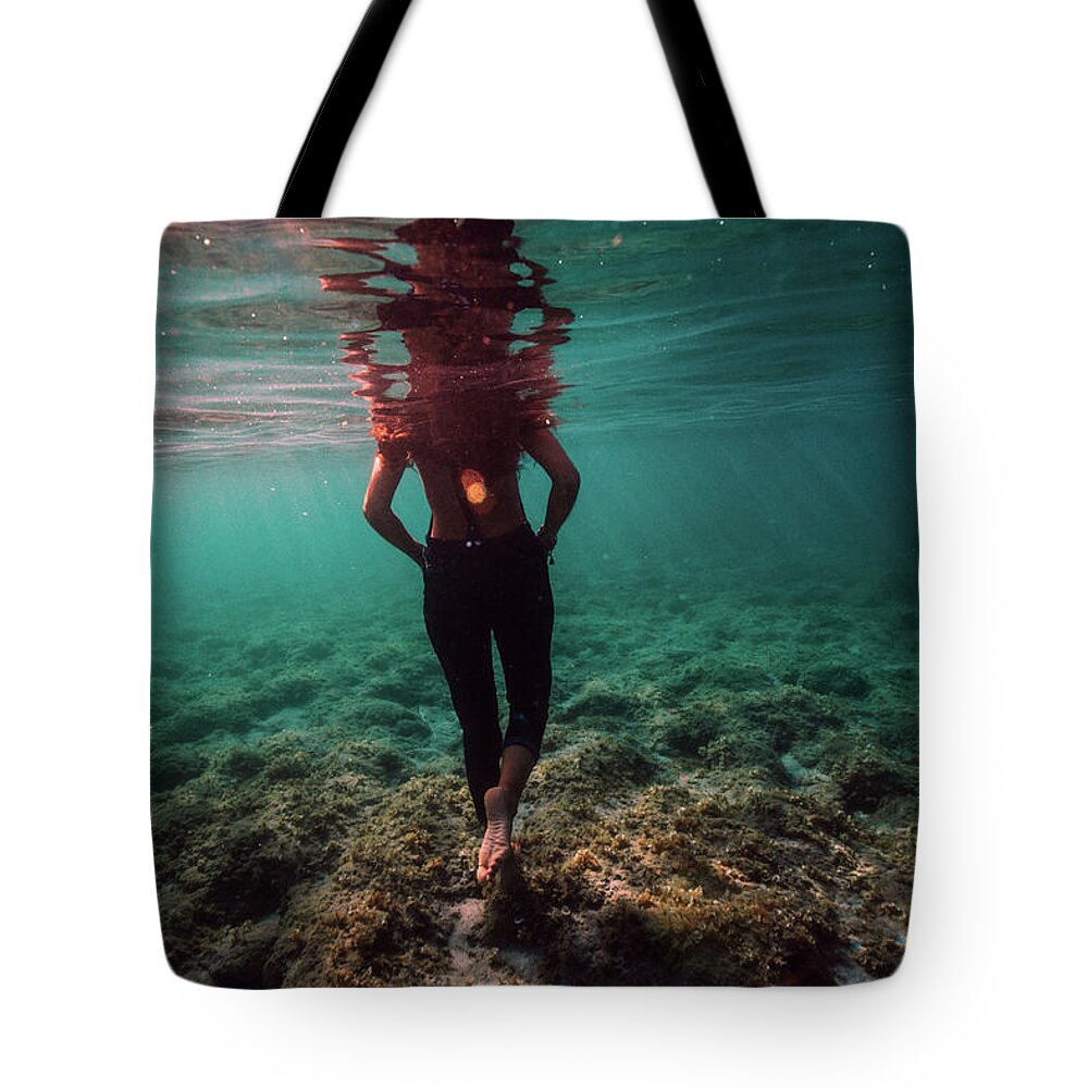 Swim Tote Bag featuring the photograph Walk Away by Gemma Silvestre