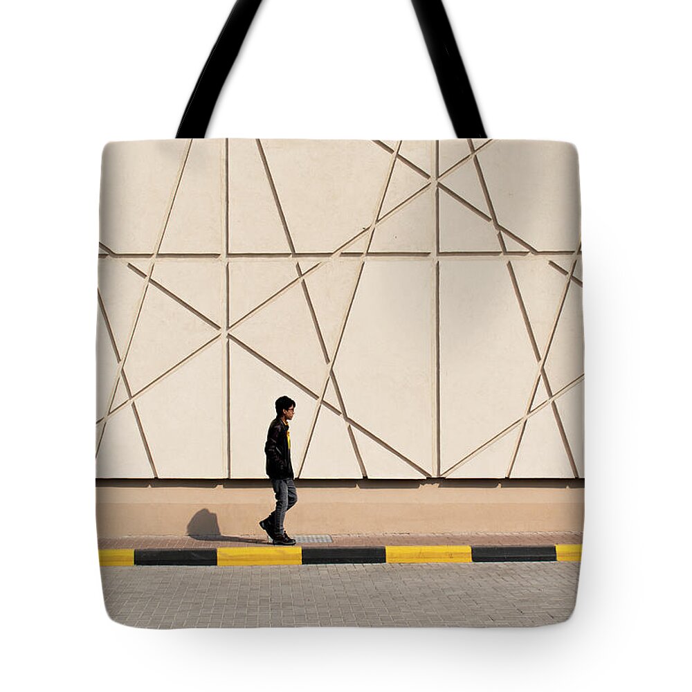 Urban Tote Bag featuring the photograph Walk the Line by Stuart Allen
