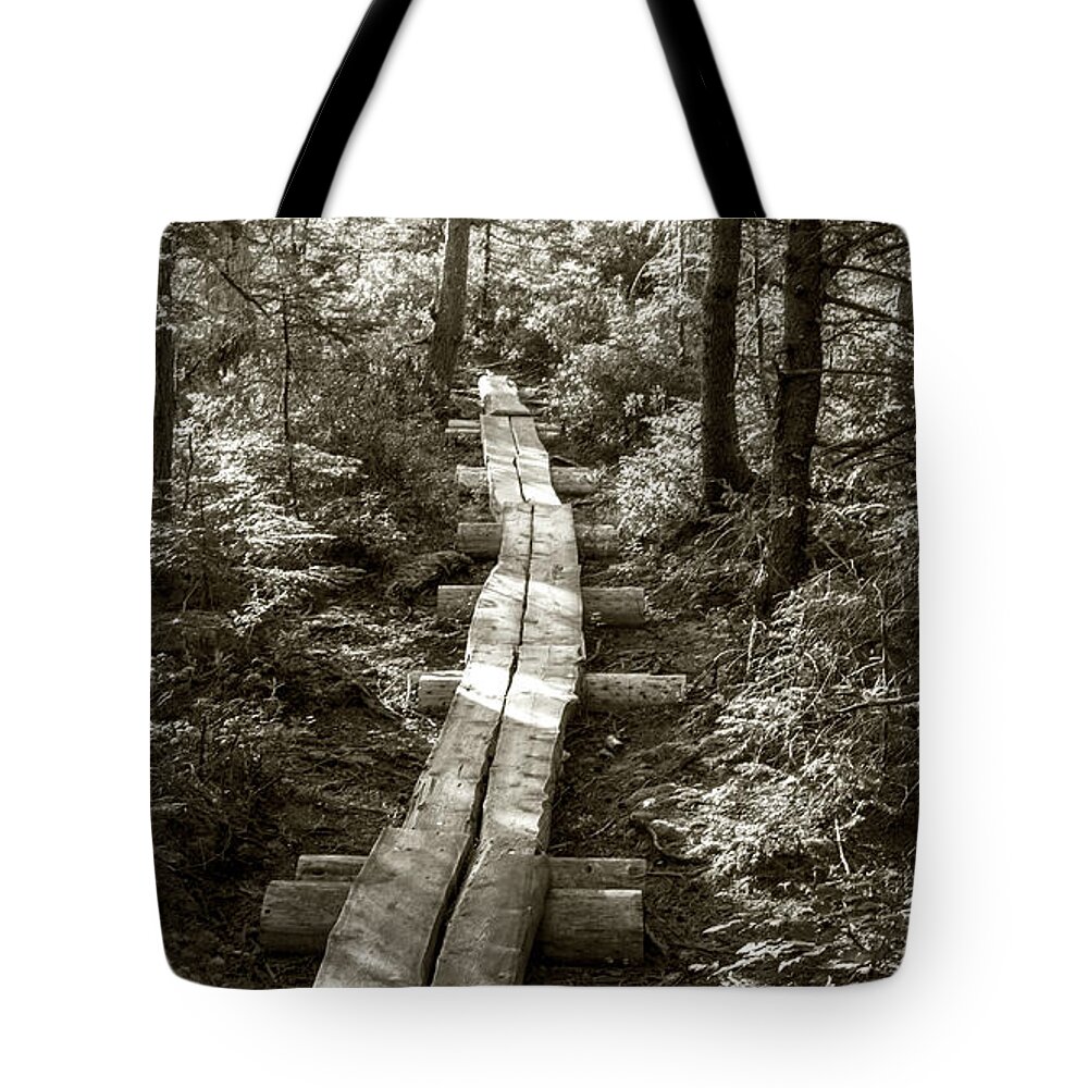 Path Tote Bag featuring the photograph Walk With Me by Holly Ross