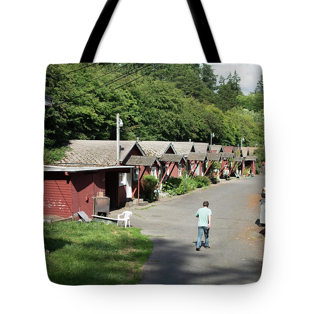 Walking Home Tote Bag featuring the photograph Walking Home by Tom Cochran