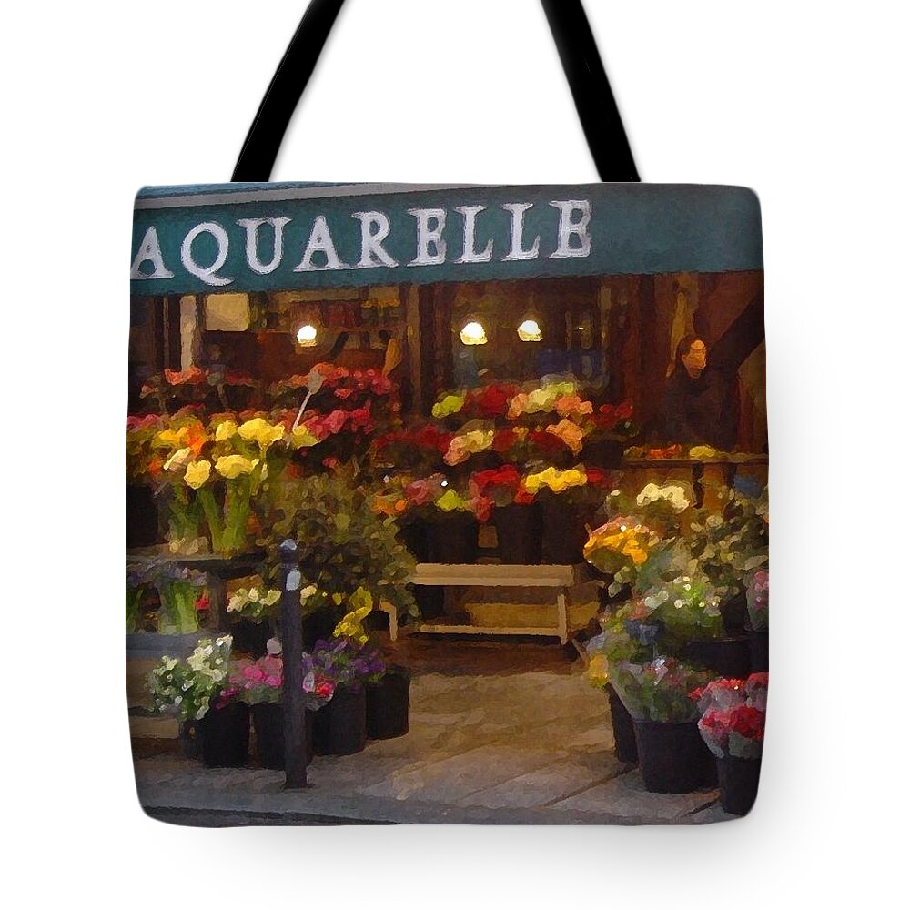 Paris Tote Bag featuring the photograph Walking in the streets of Paris. Aquarelle Montparnasse by Antonella Manganelli
