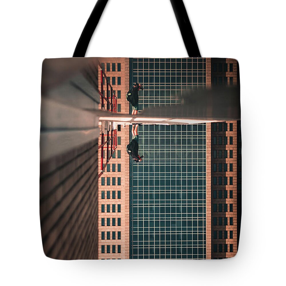 Walking Tote Bag featuring the photograph Walking on Clouds by Peter Hull