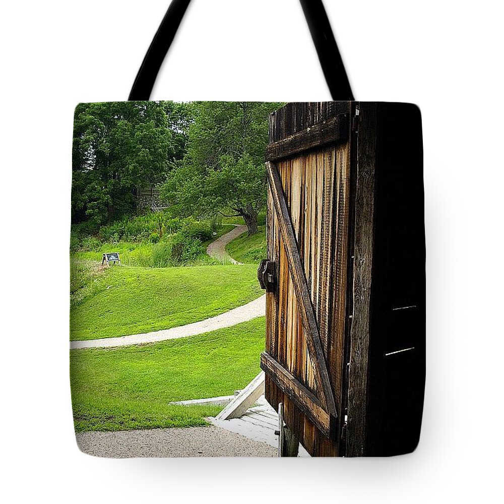 Barn Tote Bag featuring the photograph Walking Path by Raymond Earley