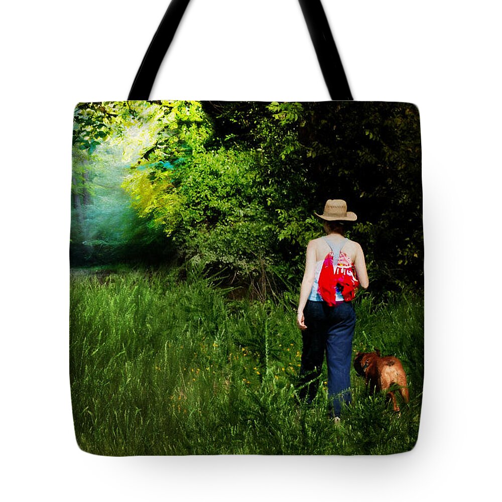 Target Ahead Life Tote Bag featuring the photograph Walking by Sandra Clark