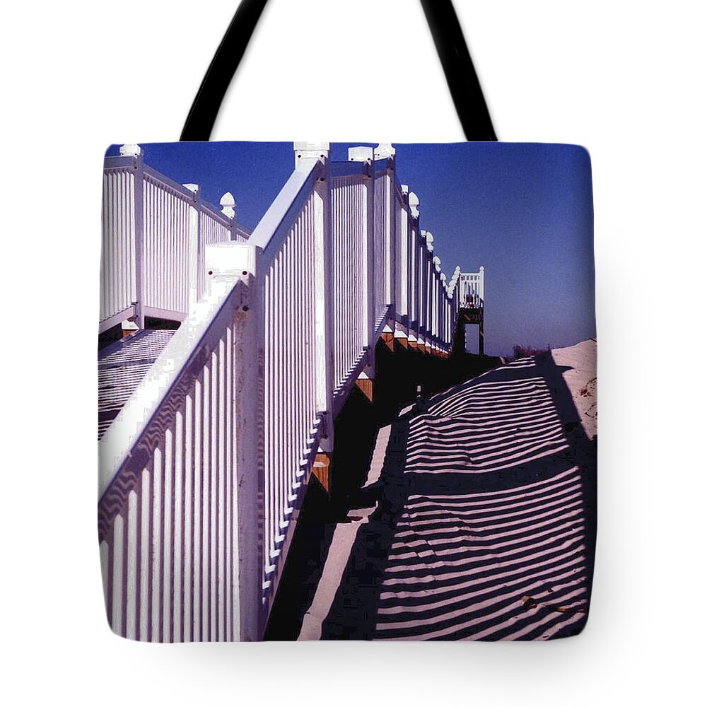 Walkway To Beach Tote Bag featuring the photograph Walkway to Beach by Brian Kinney