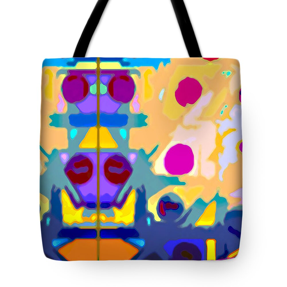 Wall Tote Bag featuring the painting Wall Paper by Gabby Tary