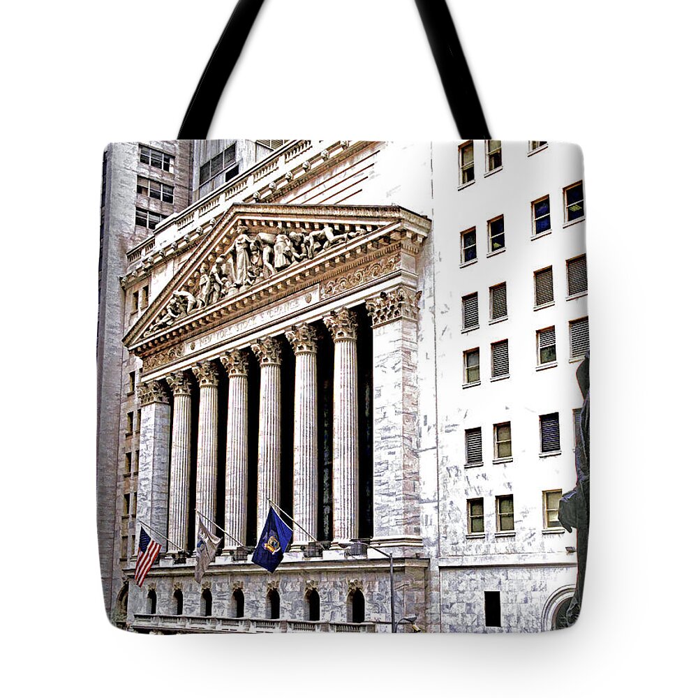 United States Of America Tote Bag featuring the photograph Wall Street by Dennis Cox