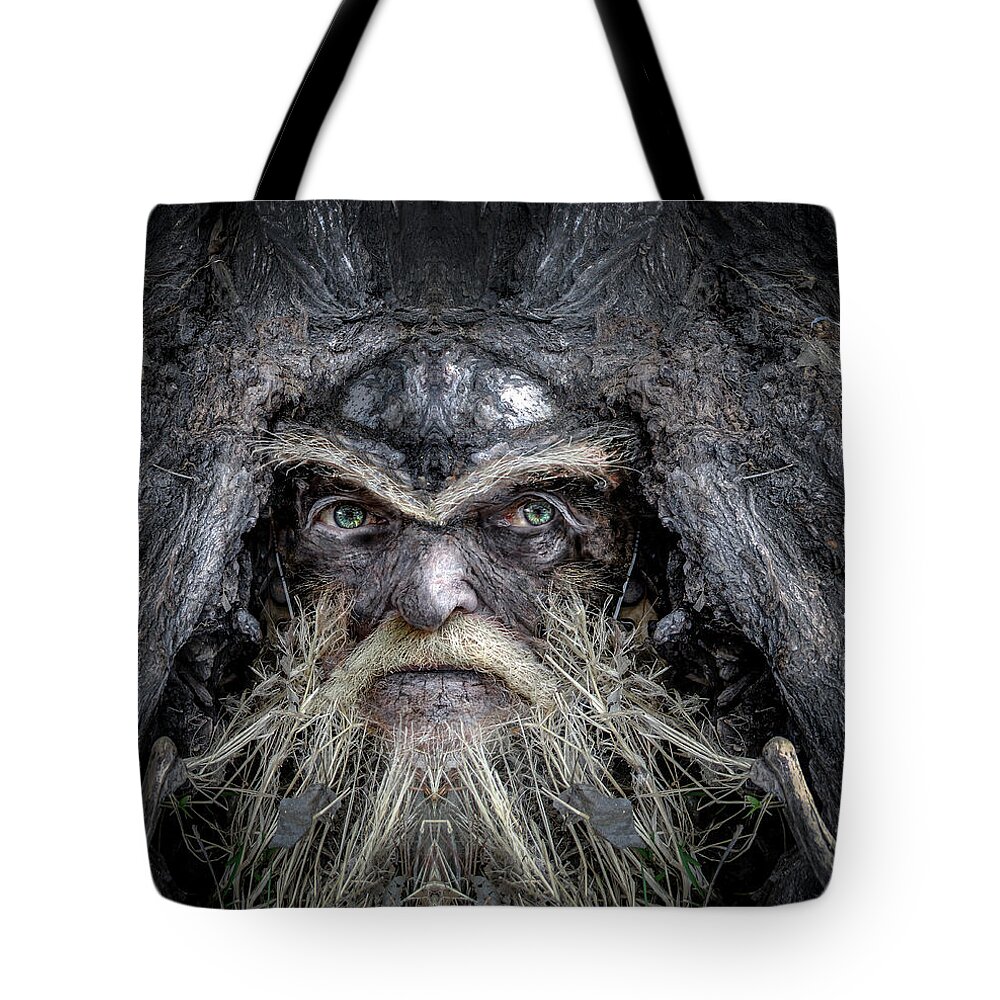 Wood Tote Bag featuring the digital art Wally Woodfury by Rick Mosher