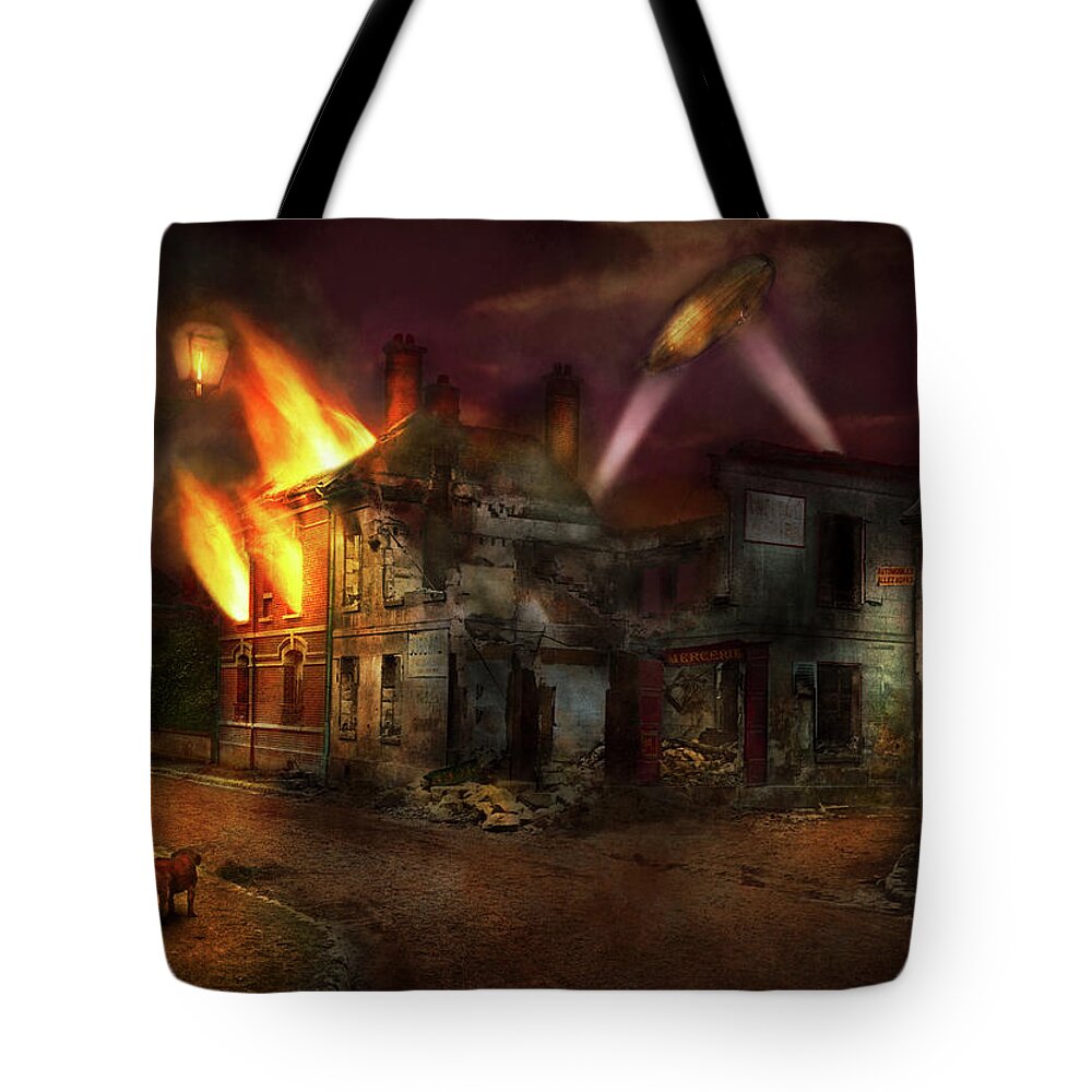 Dog Tote Bag featuring the photograph War - WWI - Not fit for man or beast 1910 by Mike Savad