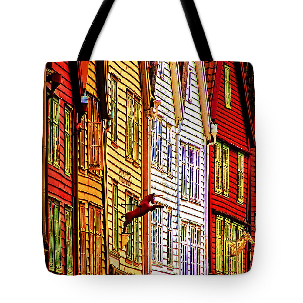 Europe Tote Bag featuring the photograph Warehouse Facades by Dennis Cox