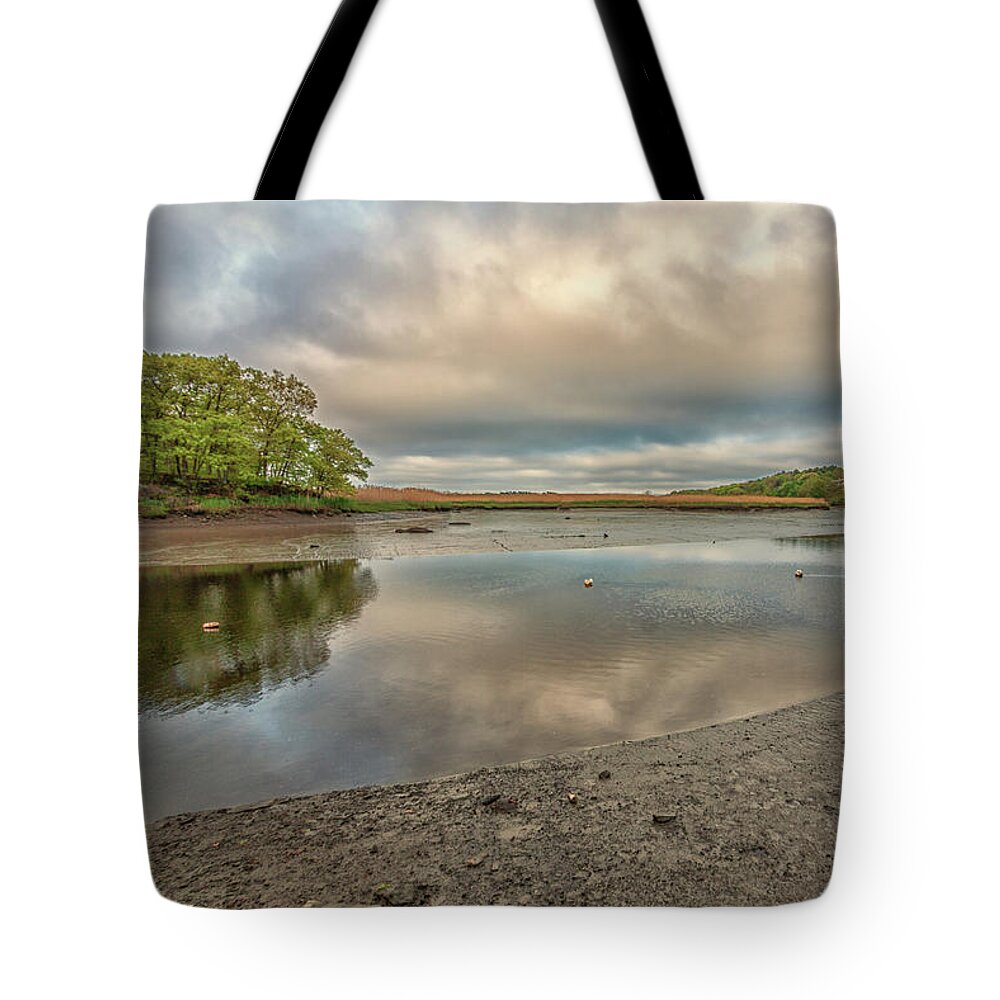 Warm Clouds Over Milton Land Tote Bag featuring the photograph Warm Clouds Over Milton Landing by Brian MacLean