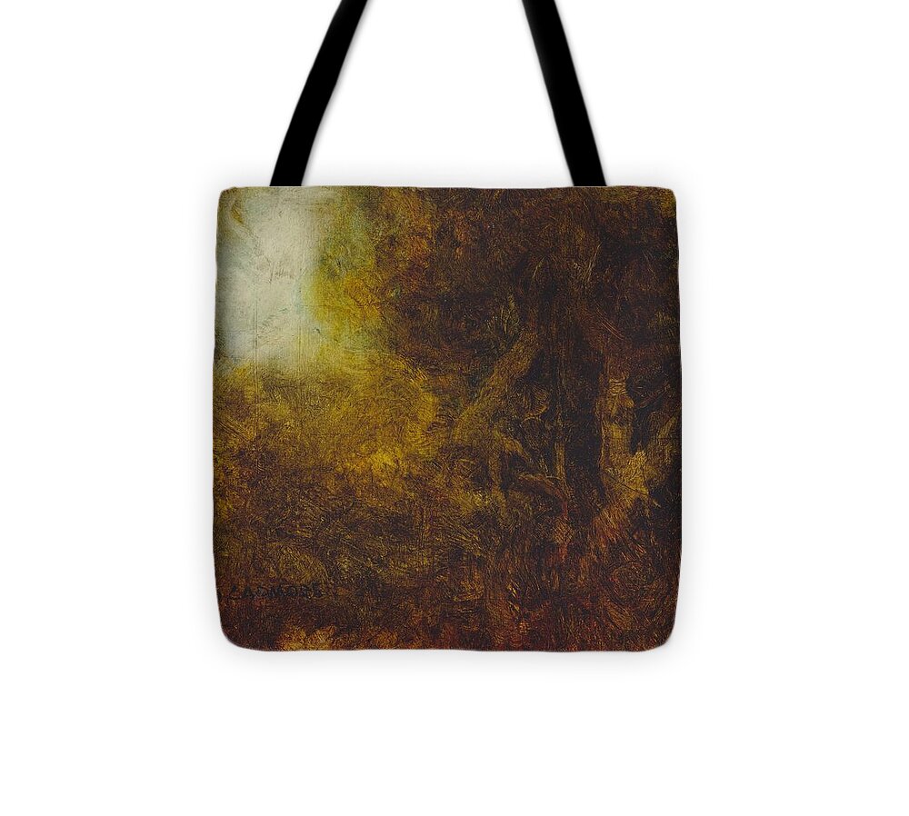 Warm Earth Tote Bag featuring the painting Warm Earth 67 by David Ladmore