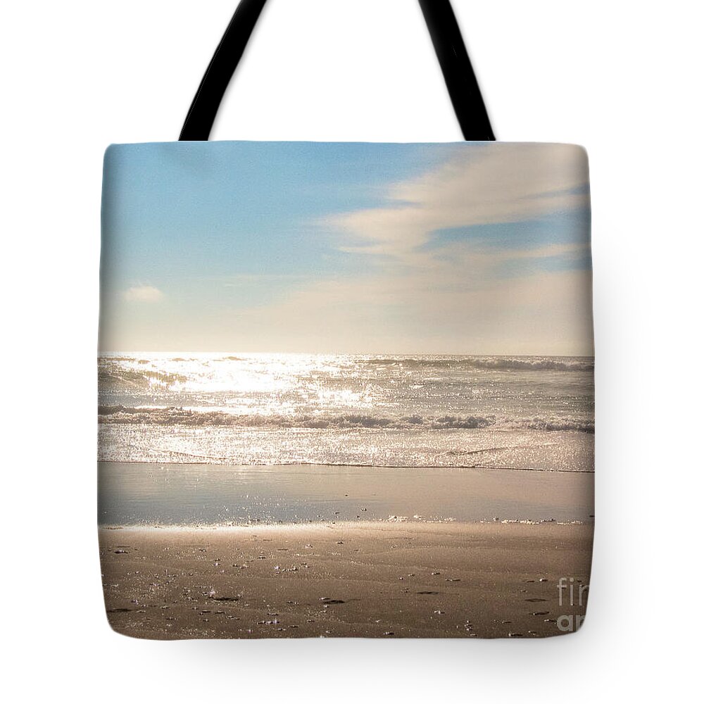 Blue Tote Bag featuring the photograph Warm Sunlight by Toni Somes