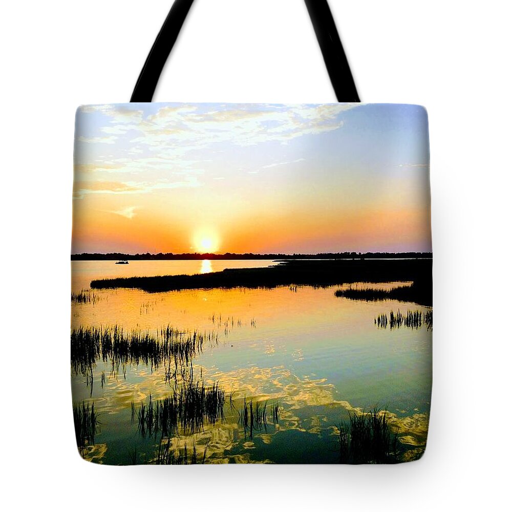 Marsh Tote Bag featuring the photograph Warm Wet Wild by Sherry Kuhlkin