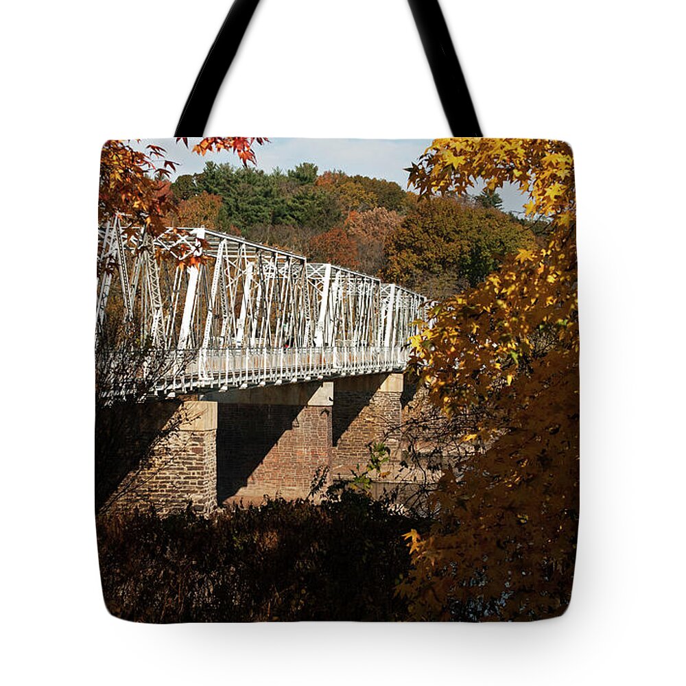 Bridge Tote Bag featuring the photograph Washington Crossing Bridge by Elsa Santoro