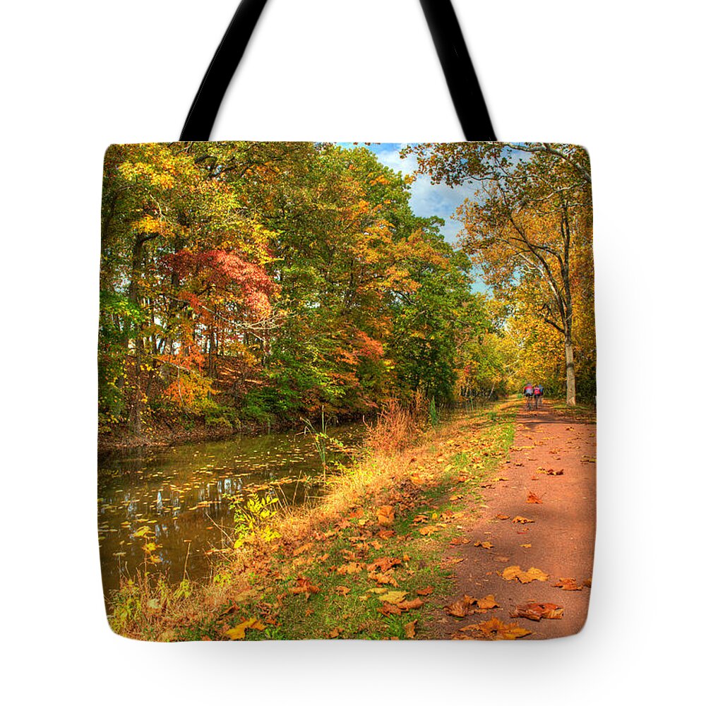 Washington Crossing Tote Bag featuring the photograph Washington Crossing Park by William Jobes