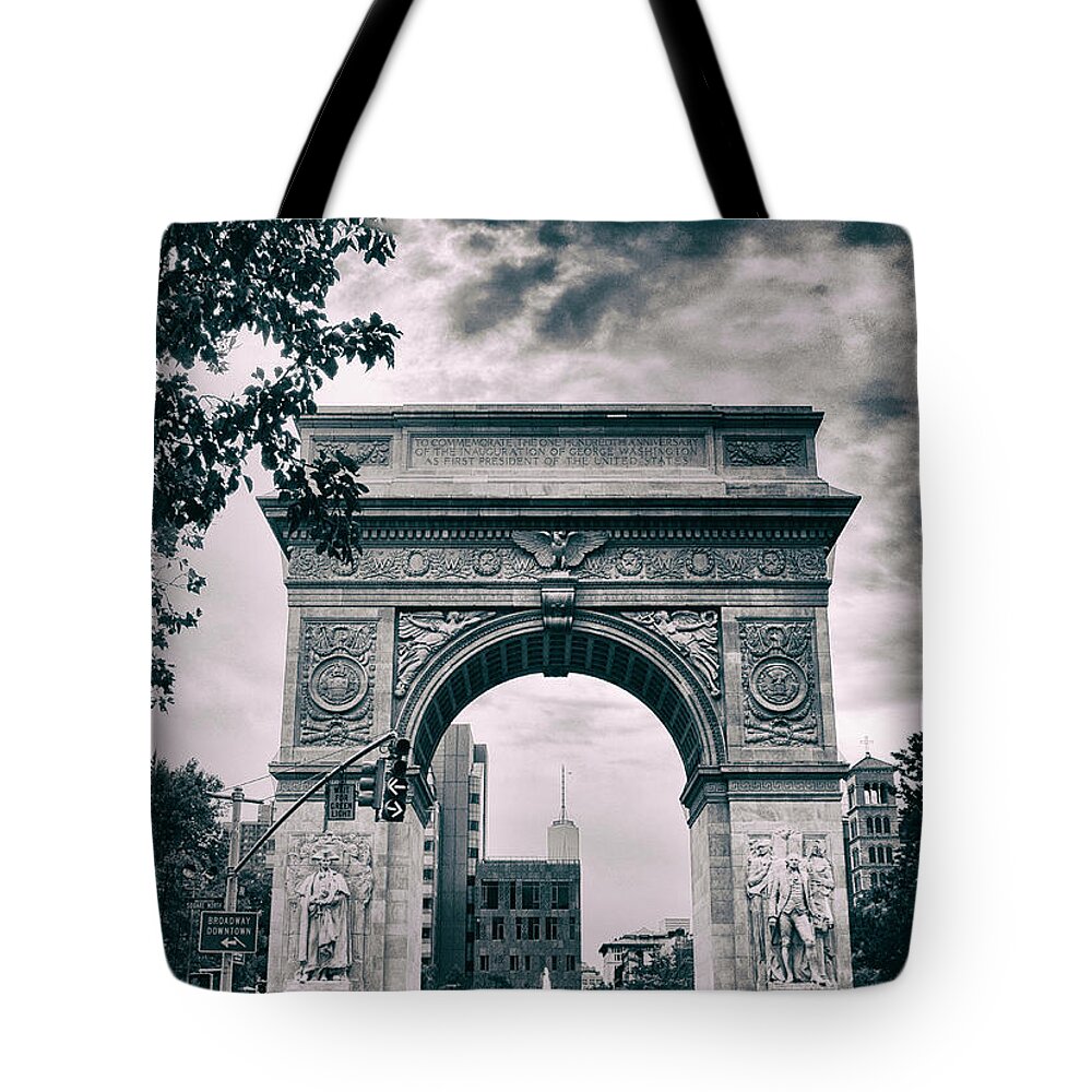 Architecture Tote Bag featuring the photograph Washington Square Arch by Jessica Jenney