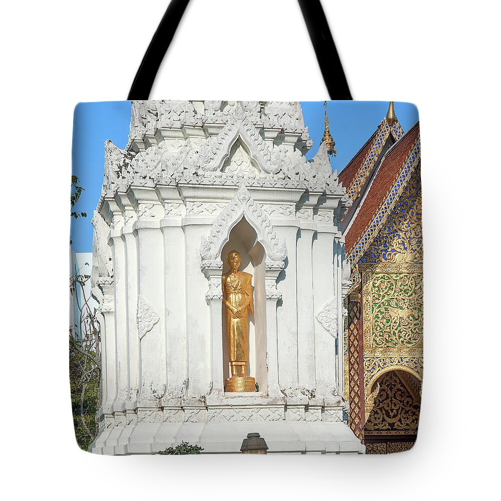 Scenic Tote Bag featuring the photograph Wat Chamthewi Monk Memorial Chedi DTHLU0090 by Gerry Gantt
