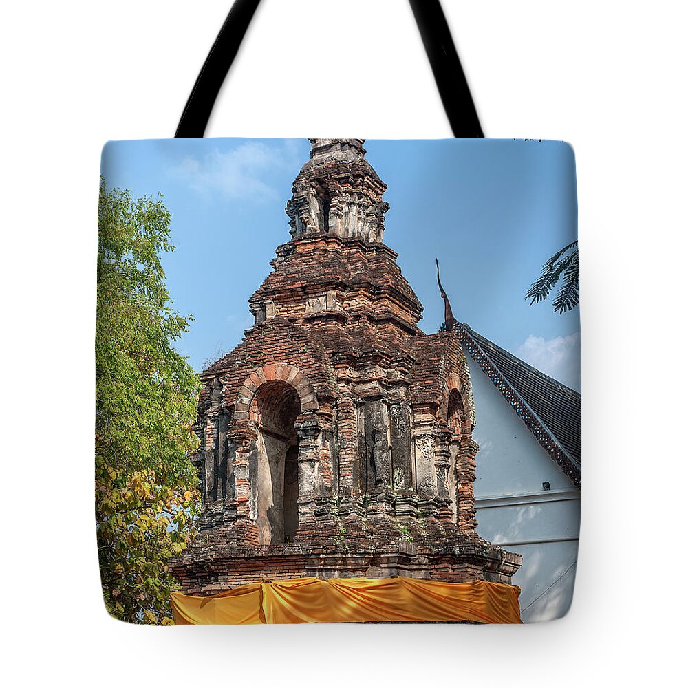 Scenic Tote Bag featuring the photograph Wat Jed Yod Phra Chedi Containing Image of Buddha DTHCM0911 by Gerry Gantt