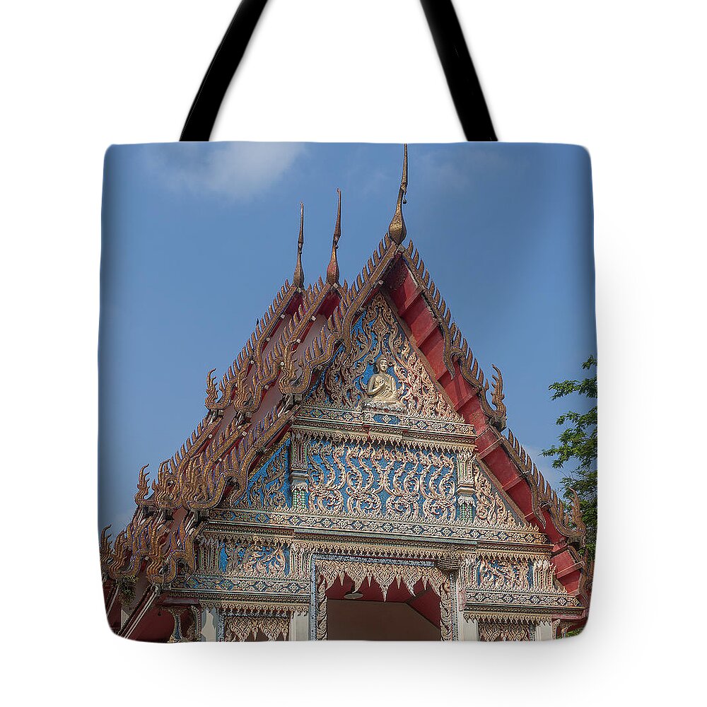 Temple Tote Bag featuring the photograph Wat Kao Kaew Phra Ubosot Gable DTHCP0020 by Gerry Gantt