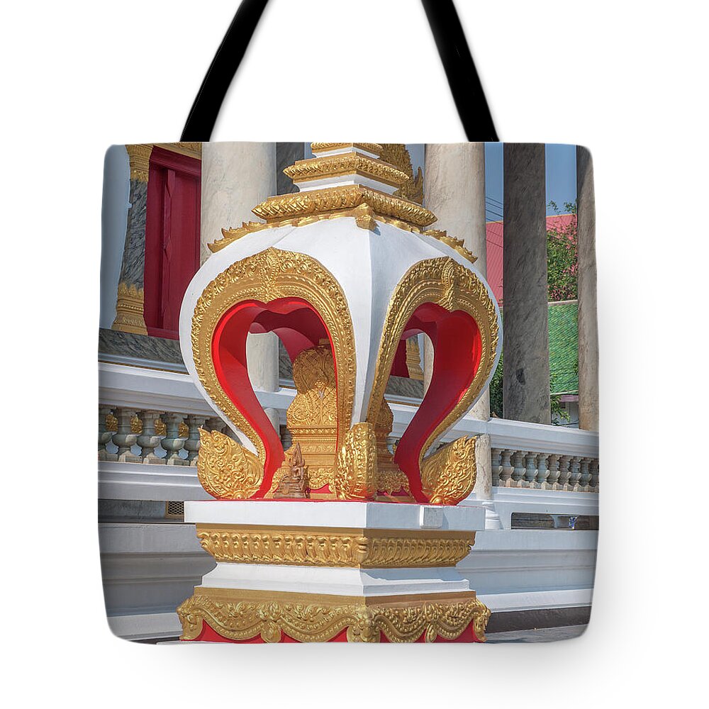 Temple Tote Bag featuring the photograph Wat Photharam Phra Ubosot Boundary Stone DTHNS0080 by Gerry Gantt