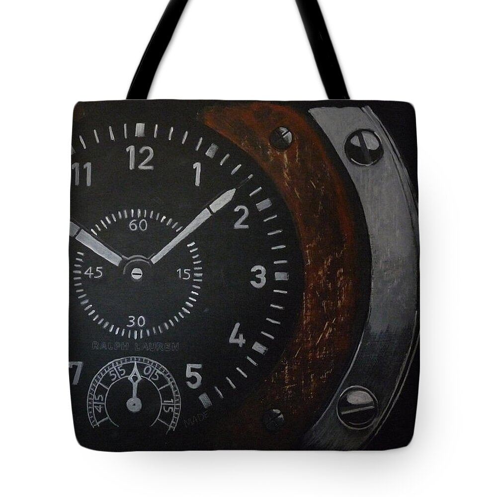 Watch Tote Bag featuring the painting Watch by Richard Le Page
